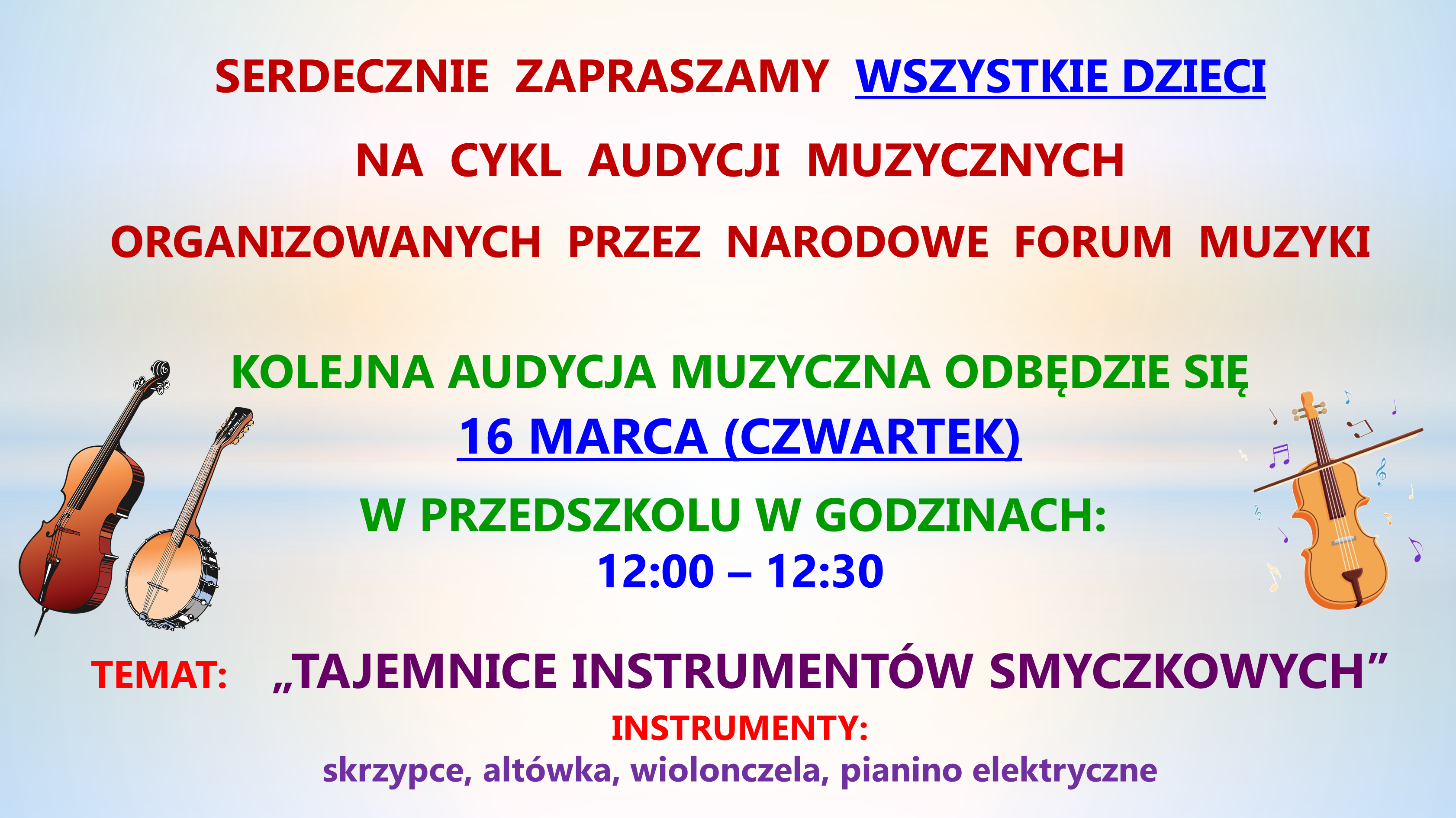 Audycja muzyczna – marzec