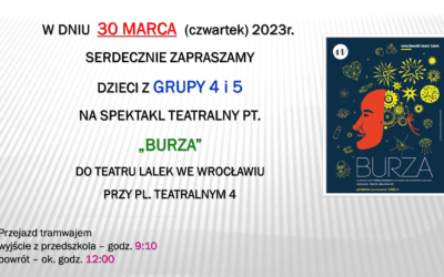 Teatr lalek – burza – grupy 4 i 5