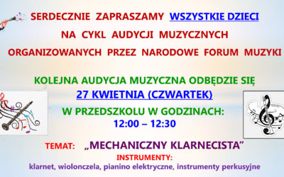 Audycja muzyczna – kwiecień