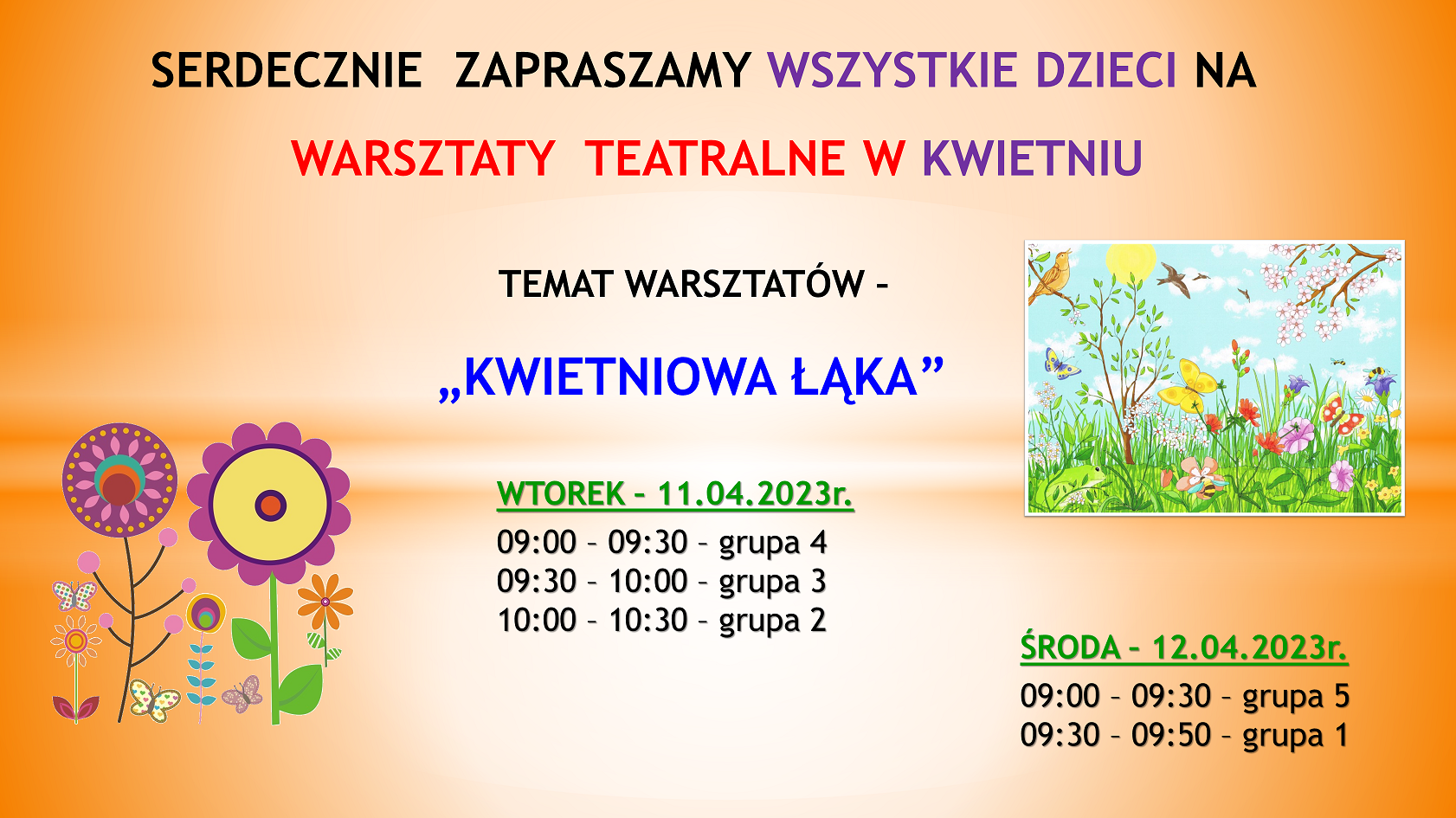 Warsztaty teatralne – kwiecień