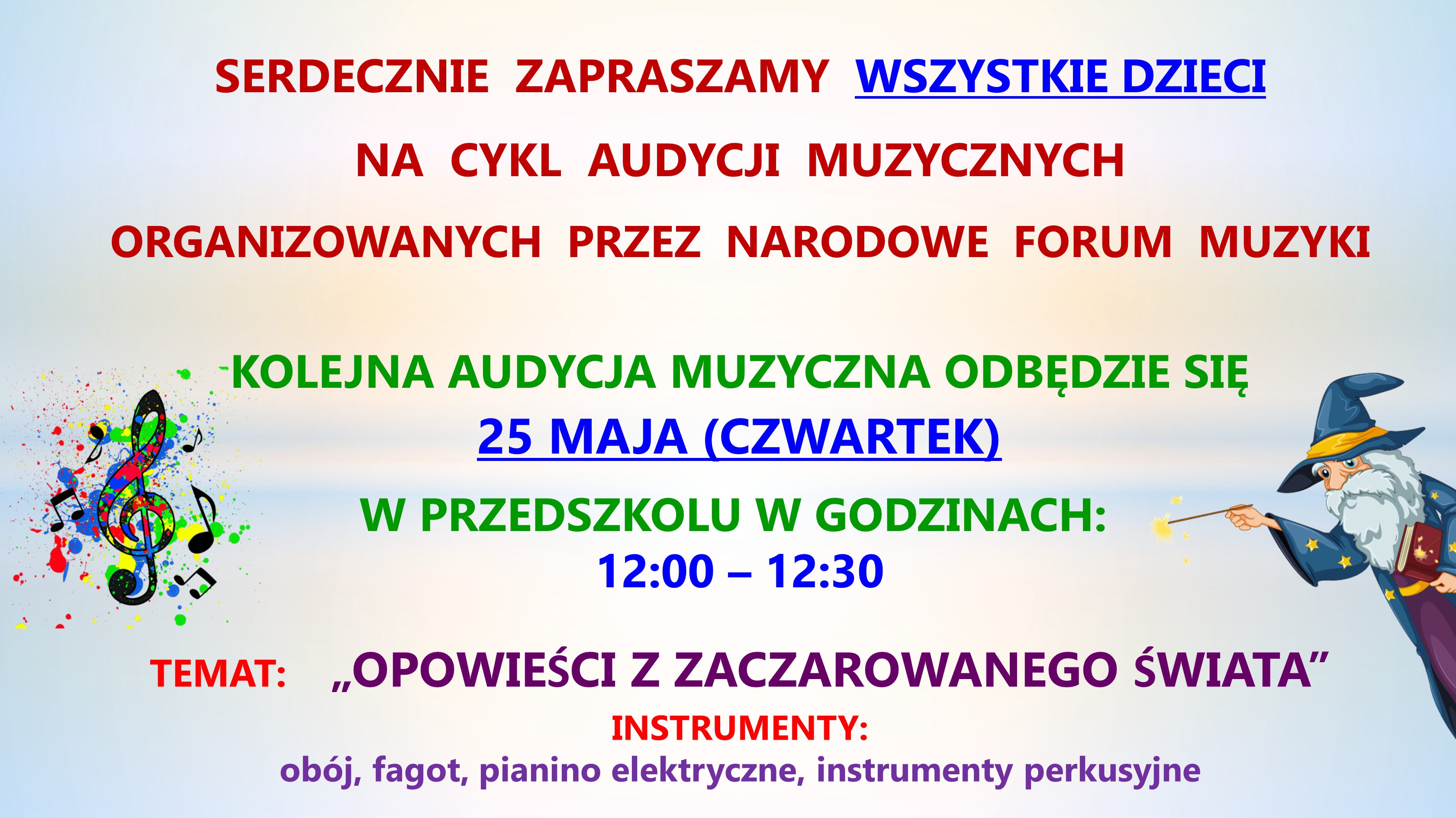 Audycja muzyczna – maj