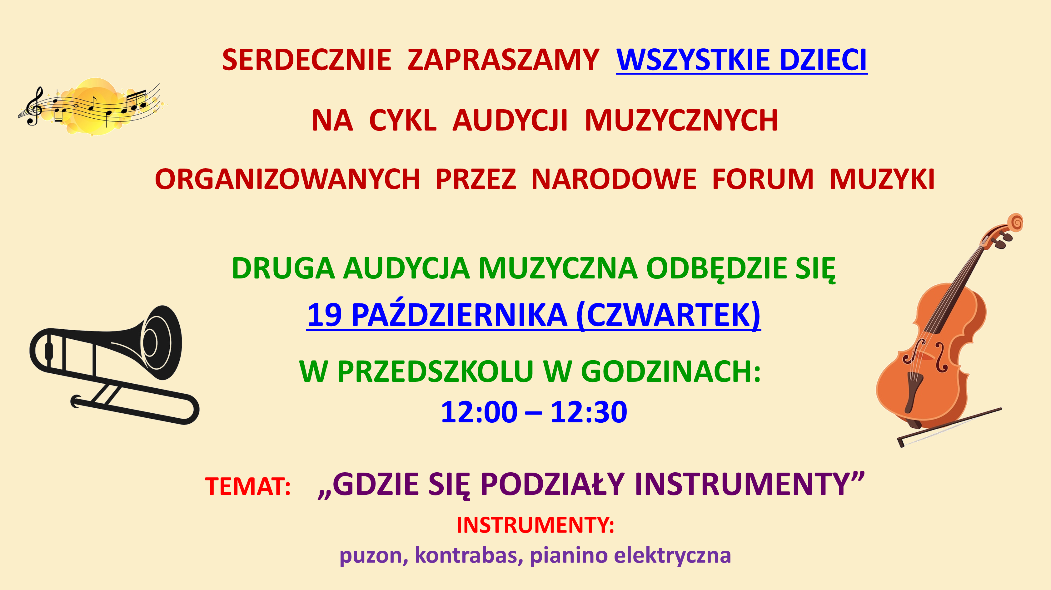 AUDYCJA MUZYCZNA – PAŹDZIERNIK