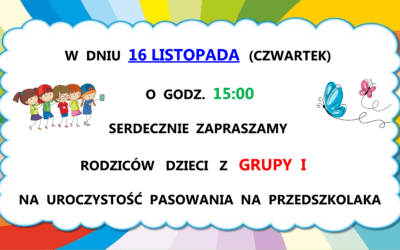 PASOWANIE NA PRZEDSZKOLAKA