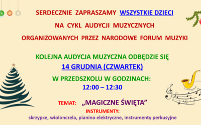 AUDYCJA MUZYCZNA – GRUDZIEŃ