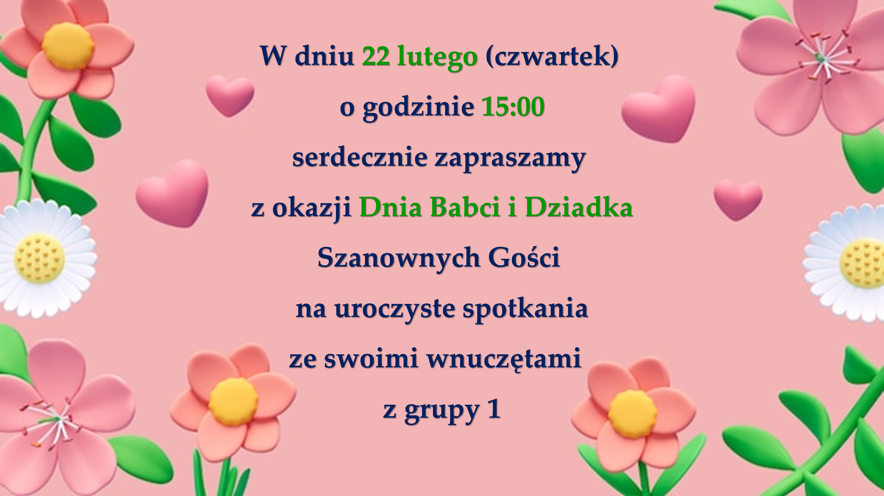 DZIEŃ BABCI I DZIADKA GRUPA 1