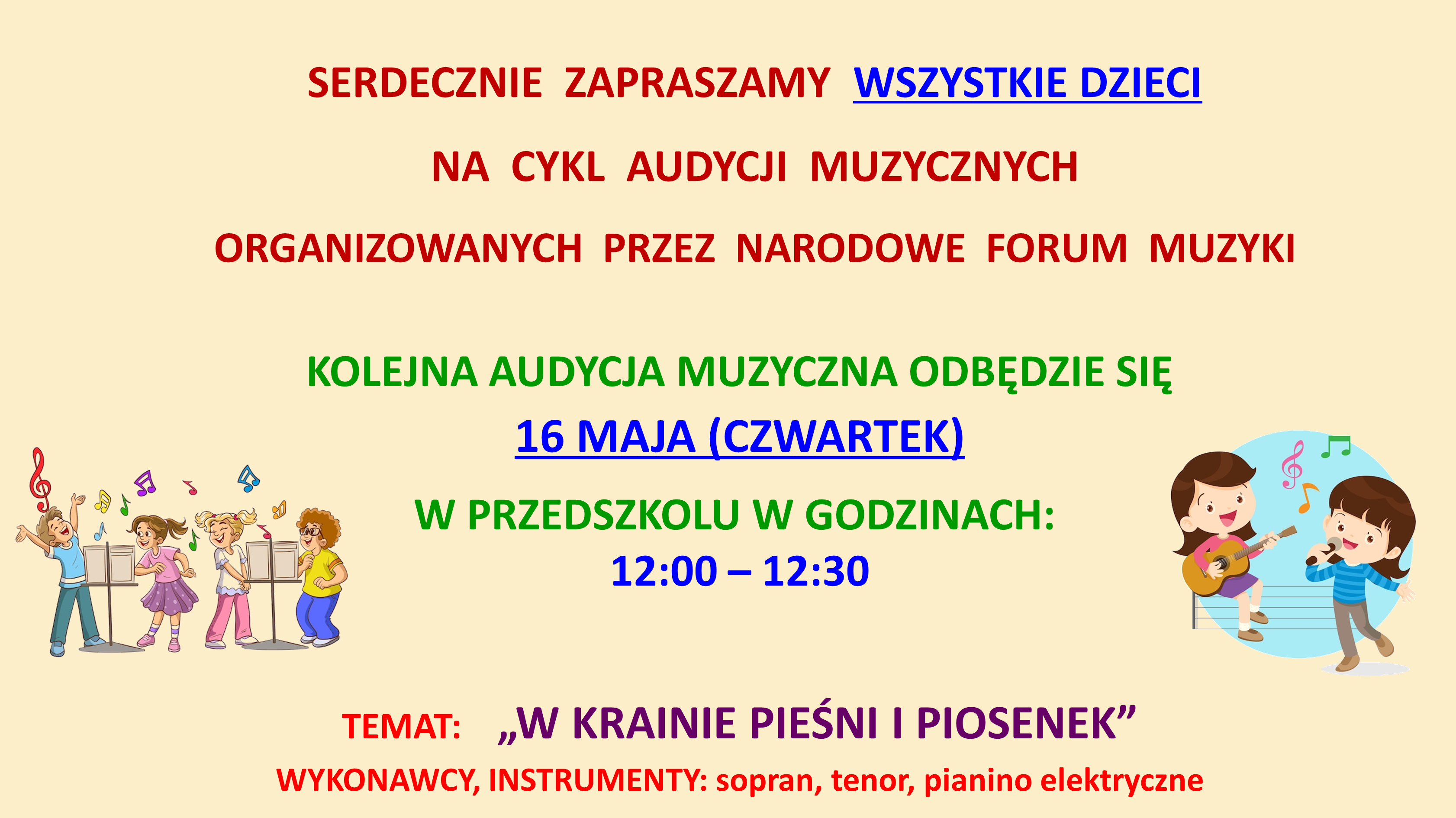 AUDYCJA MUZYCZNA – MAJ