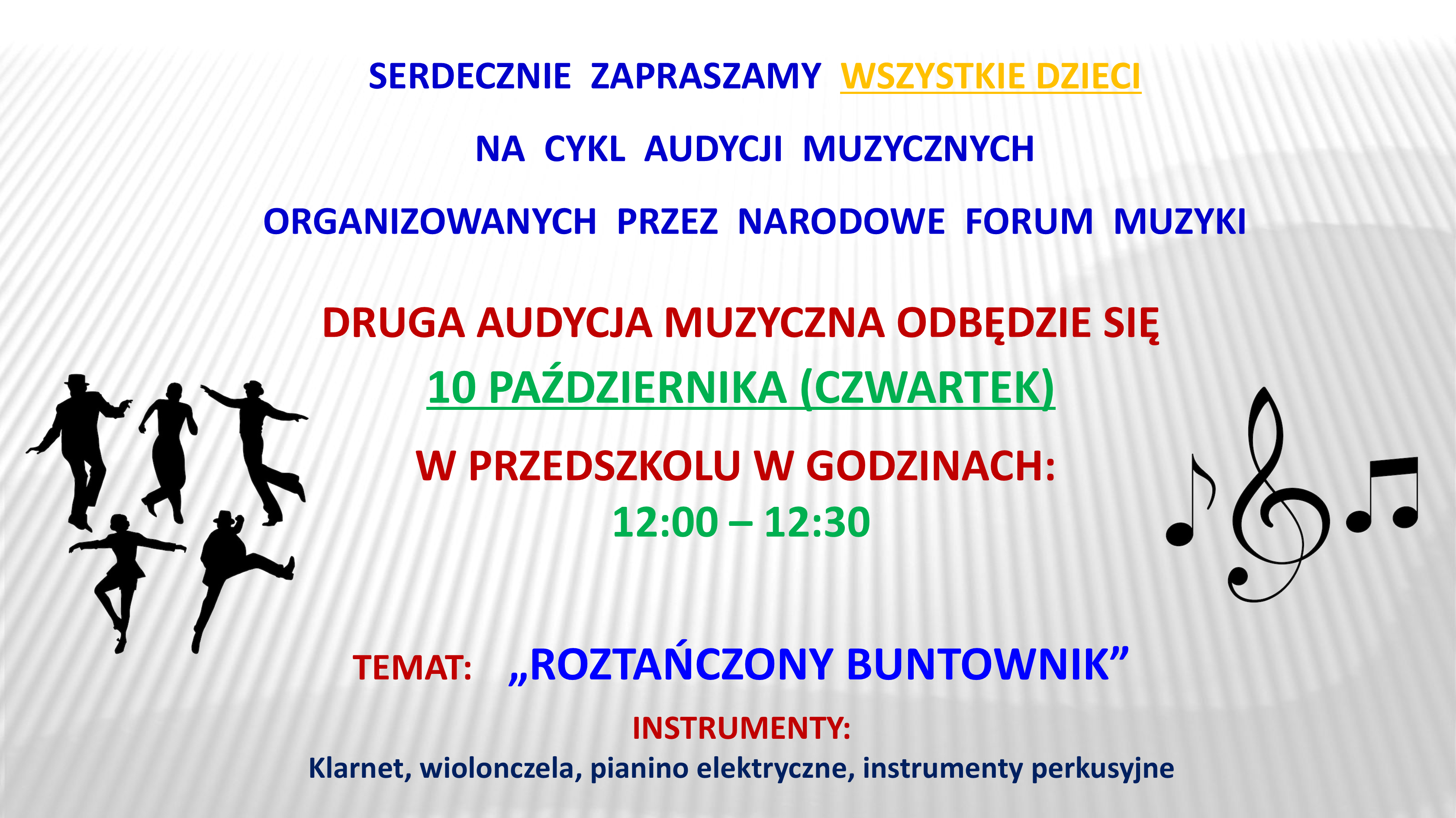AUDYCJA MUZYCZNA – PAŹDZIERNIK