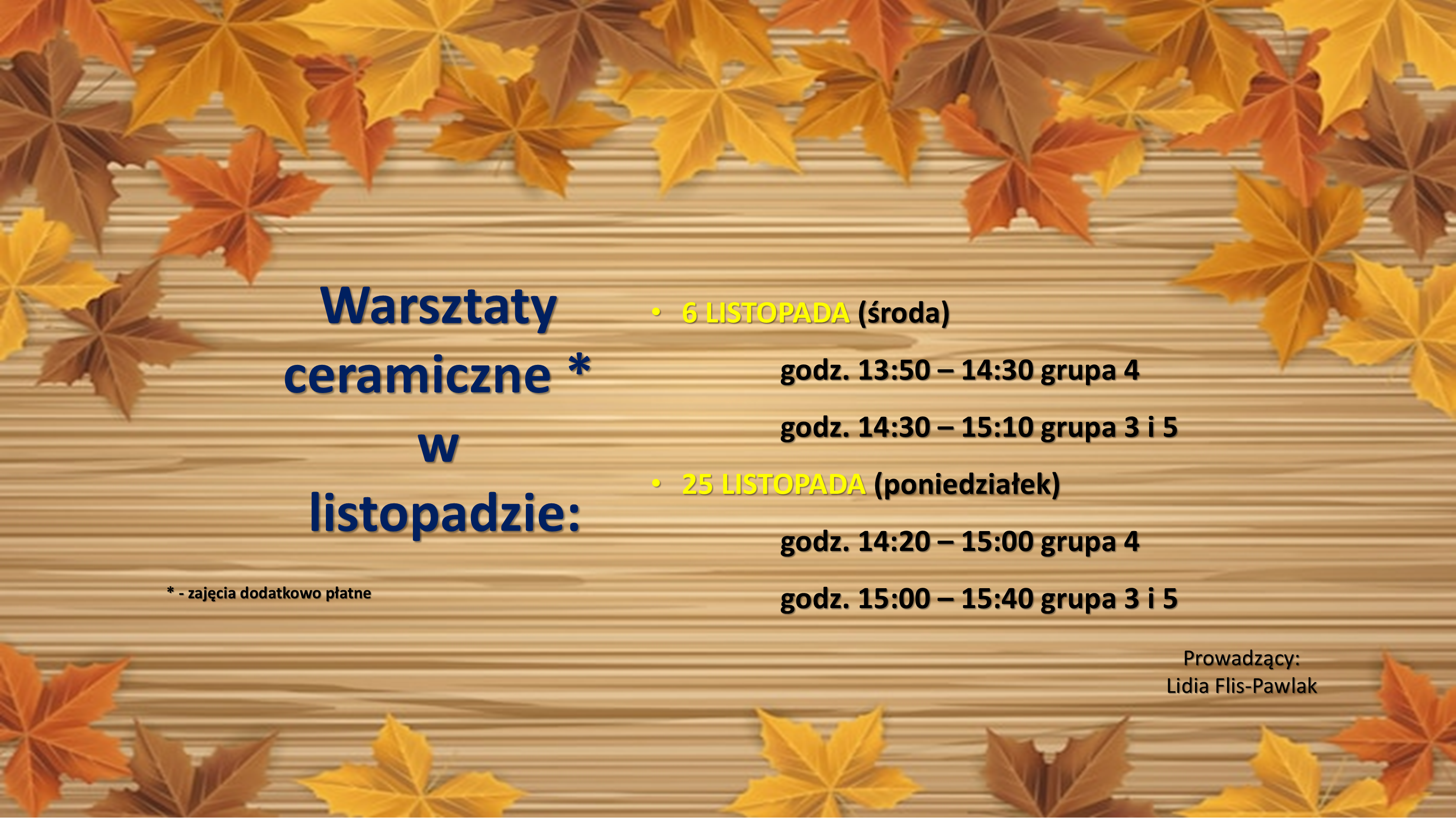 CERAMIKA – LISTOPAD