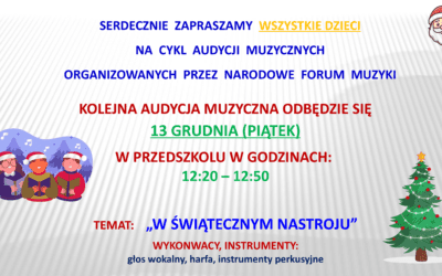 AUDYCJA MUZYCZNA – GRUDZIEŃ