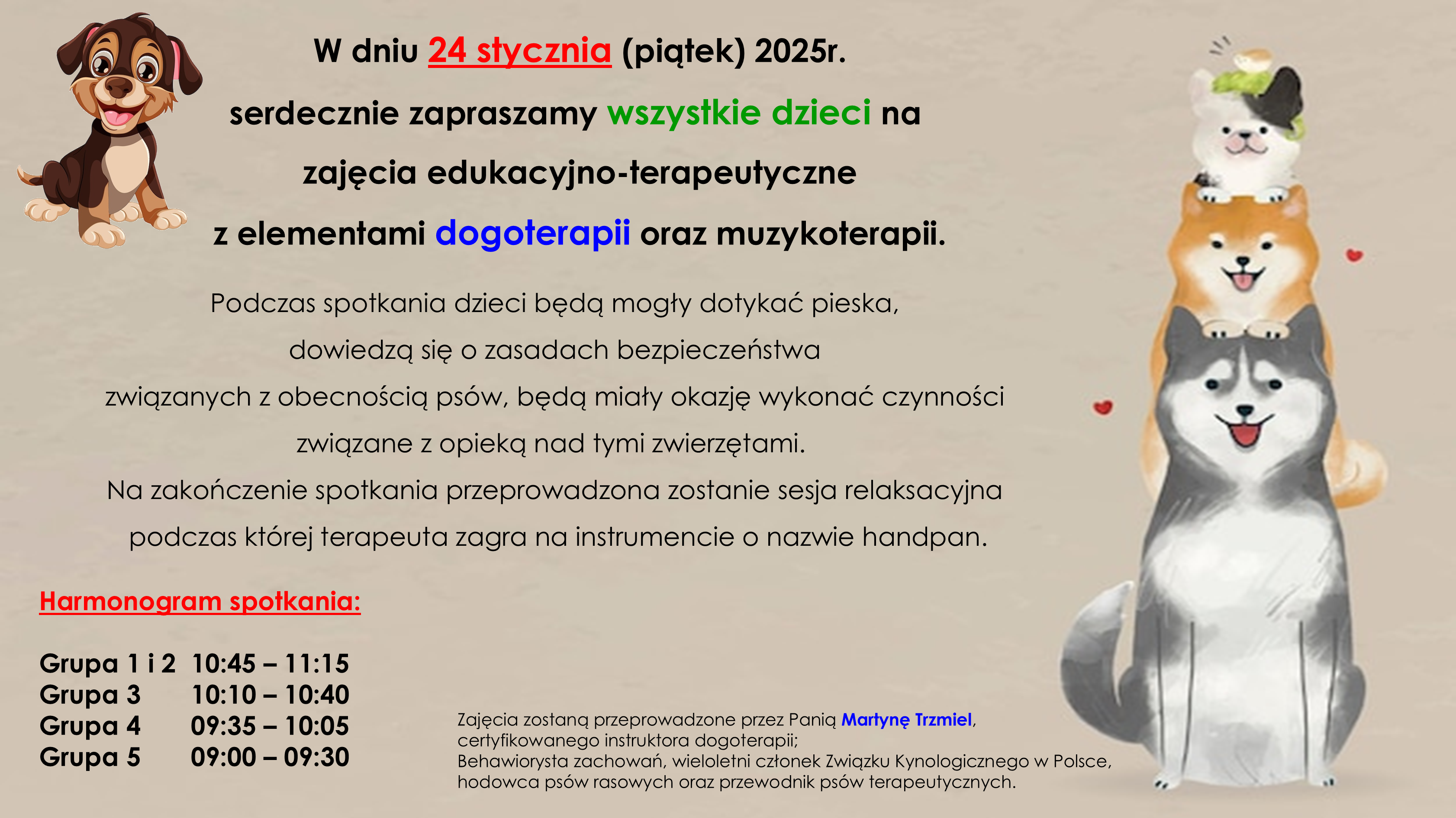 ZAJĘCIA DOGOTERAPIA