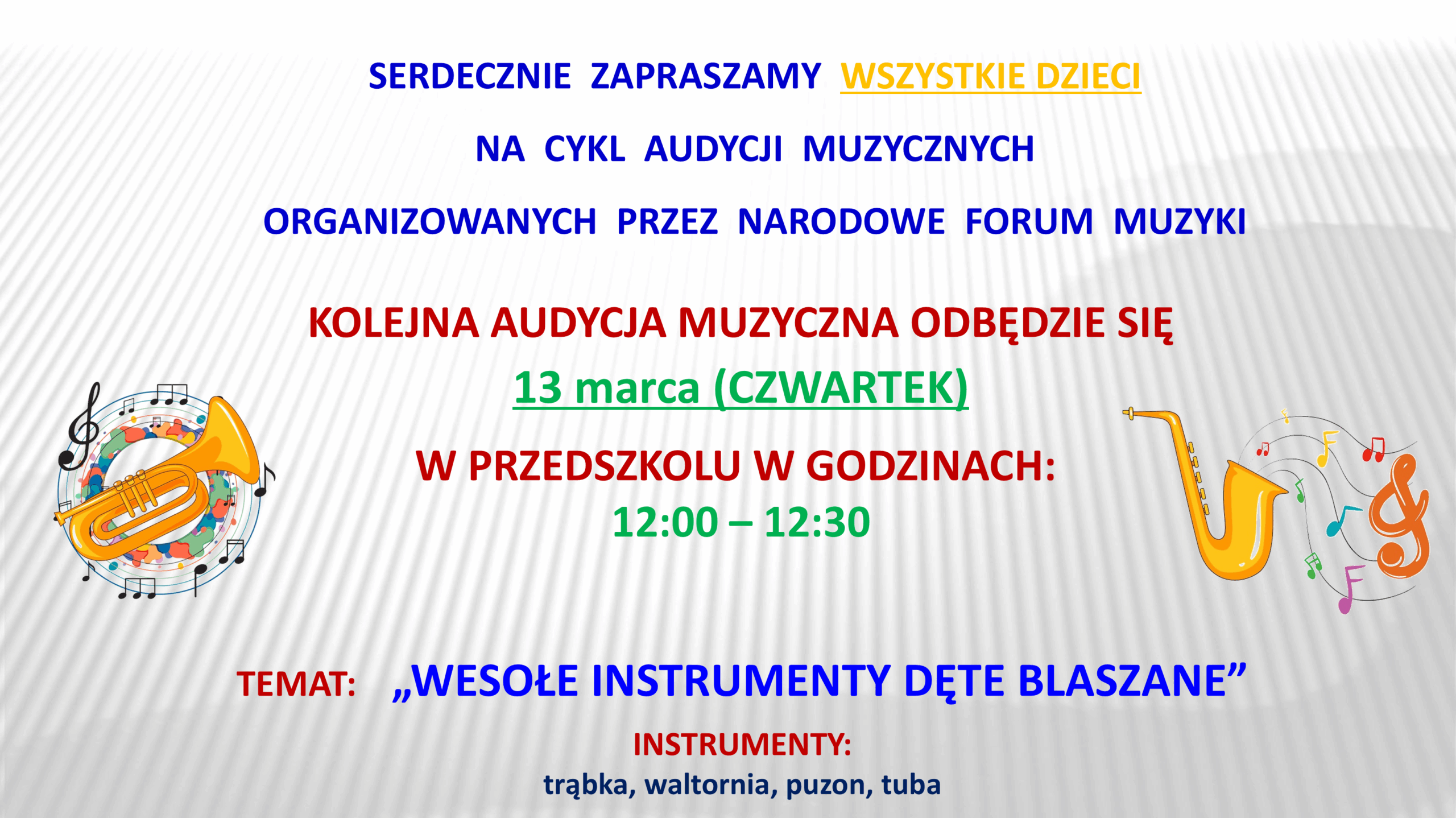 AUDYCJA MUZYCZNA – MARZEC