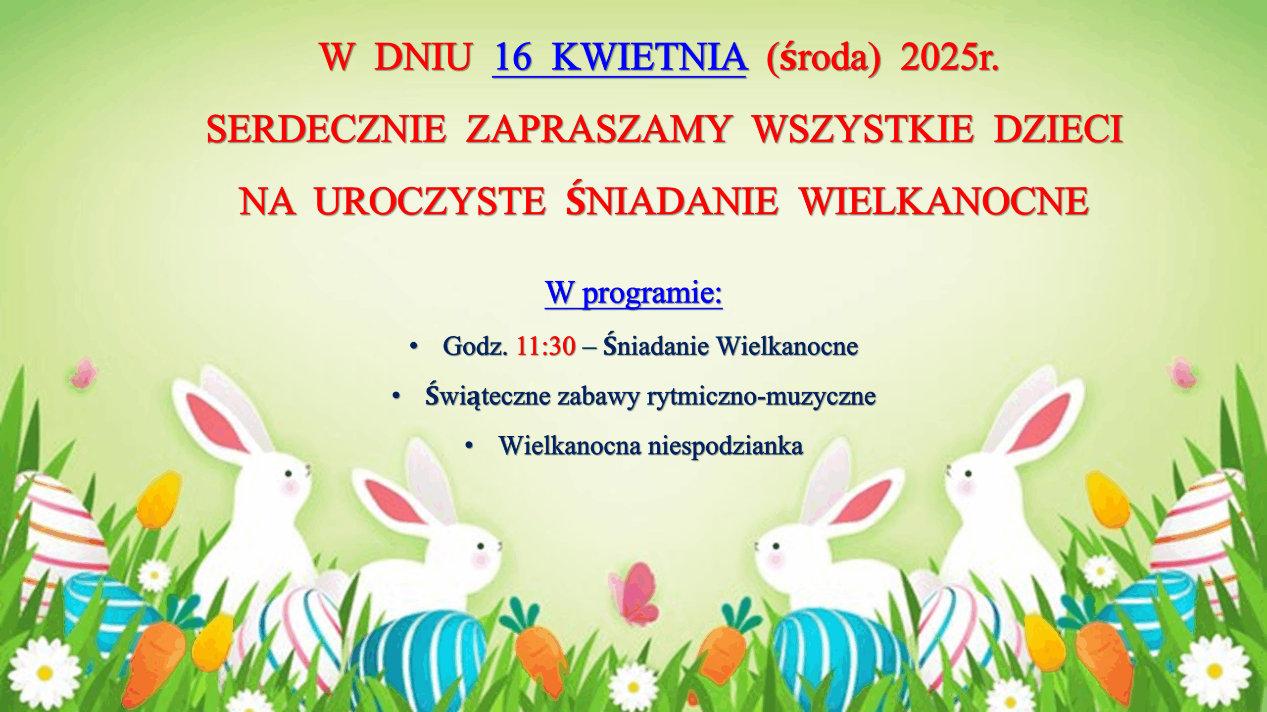 ŚNIADANIE WIELKANOCNE