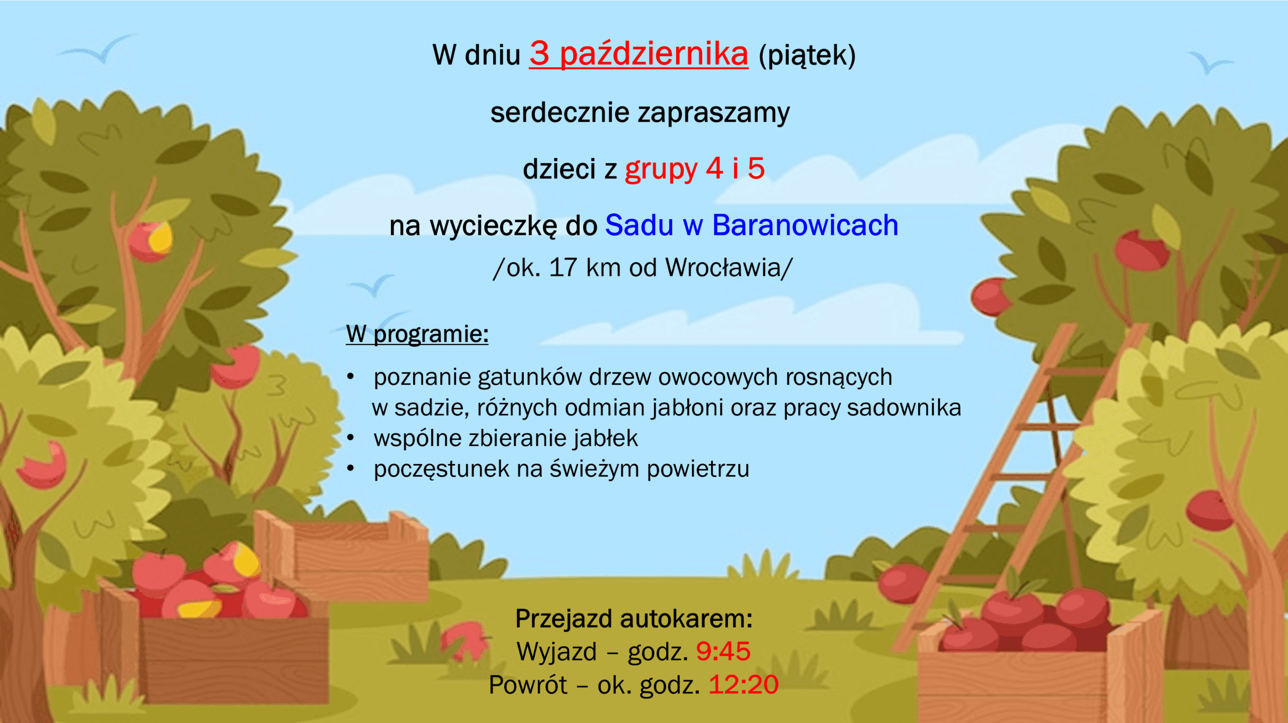 SAD JABŁKA GRUPA IV, V