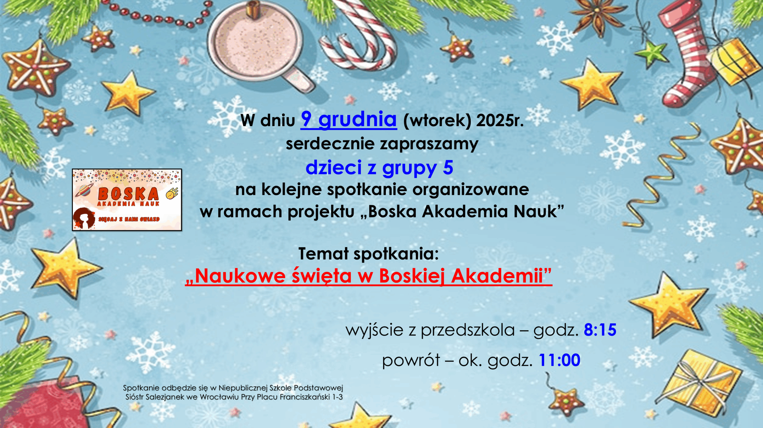 BOSKA AKADEMIA NAUK – GRUDZIEŃ