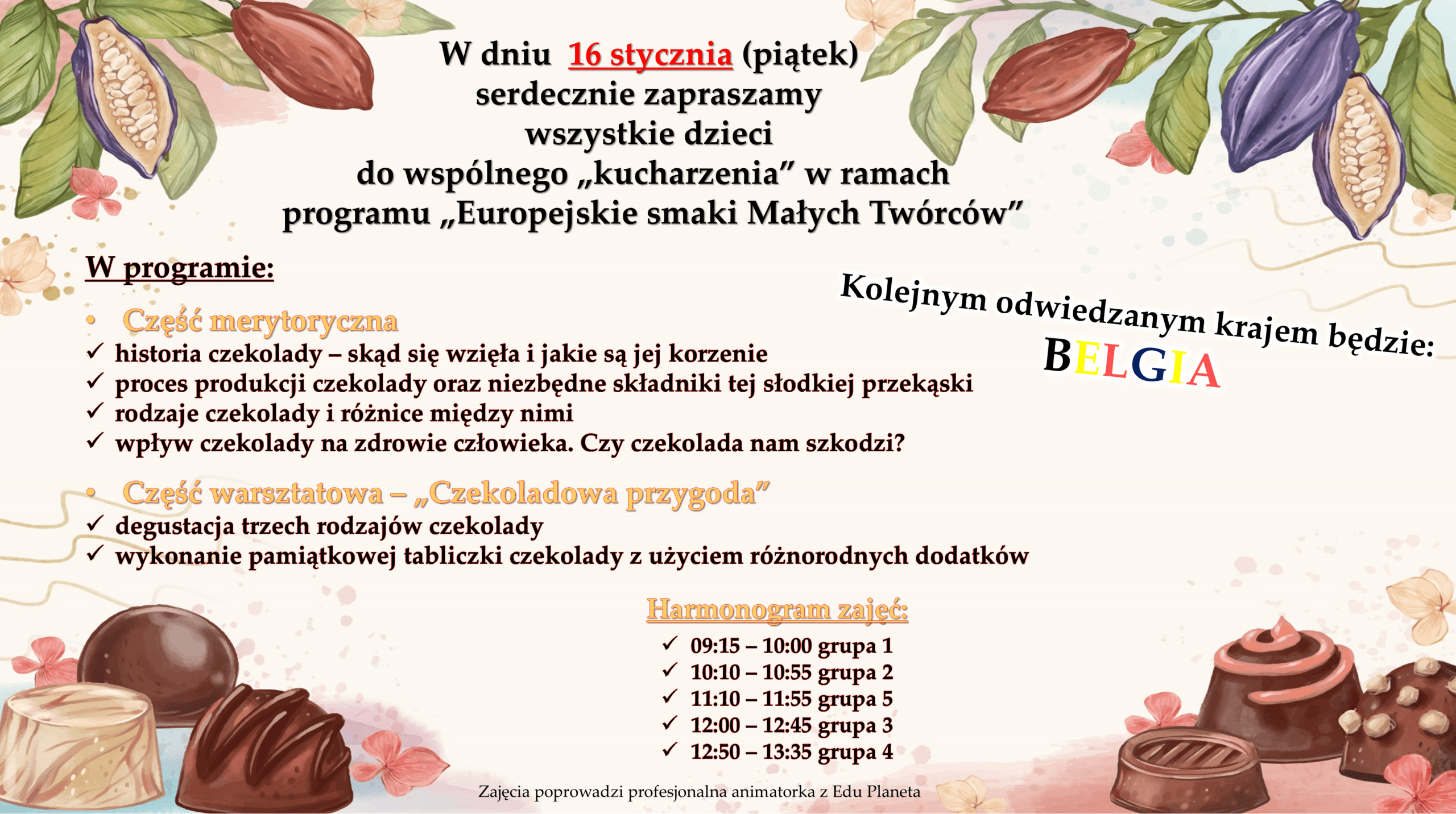 PROGRAM KULINARNY BELGIA