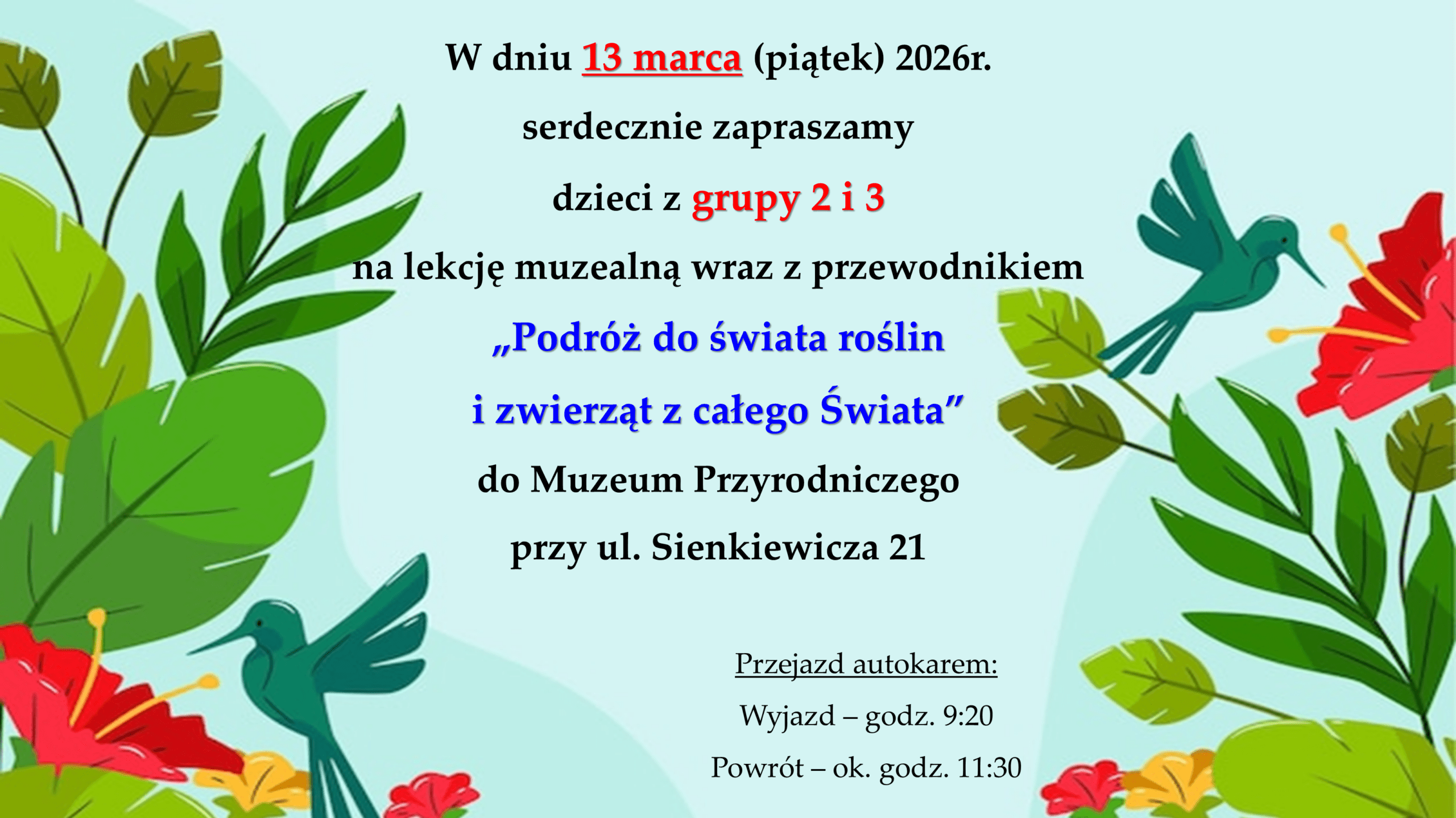 MUZEUM PRZYRODNICZE GRUPA 2-3