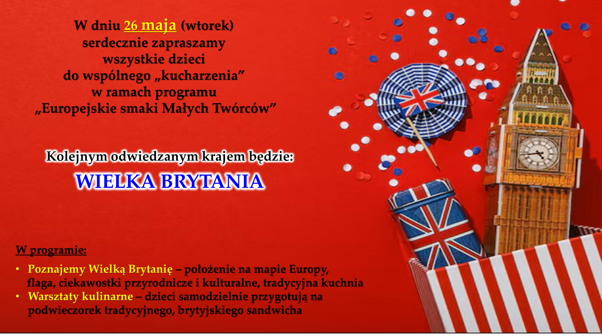 PROGRAM KULINARNY – WIELKA-BRYTANIA