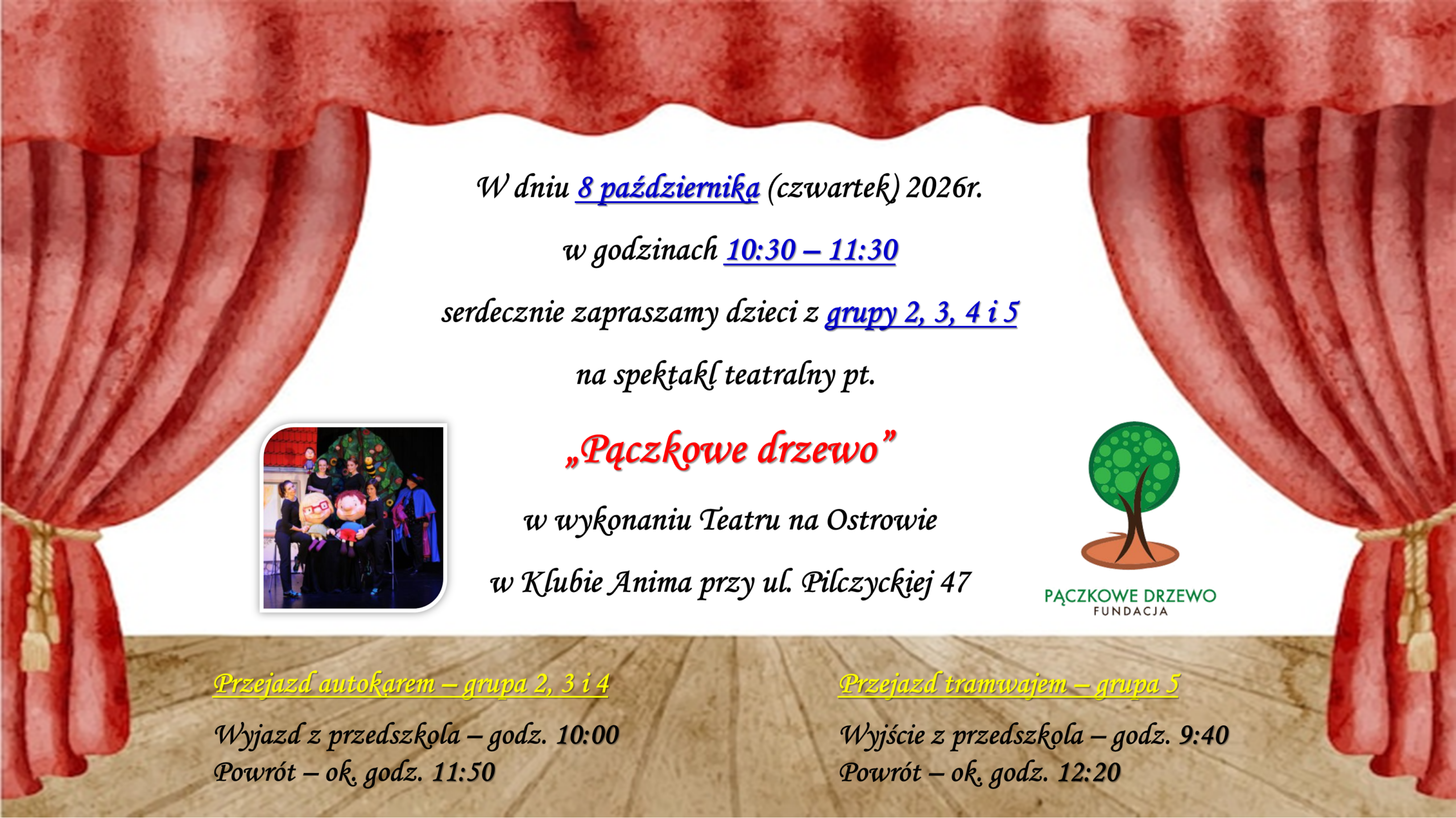 TEATR NA OSTROWIE – PACZKOWE DRZEWO – GRUPA 2-5